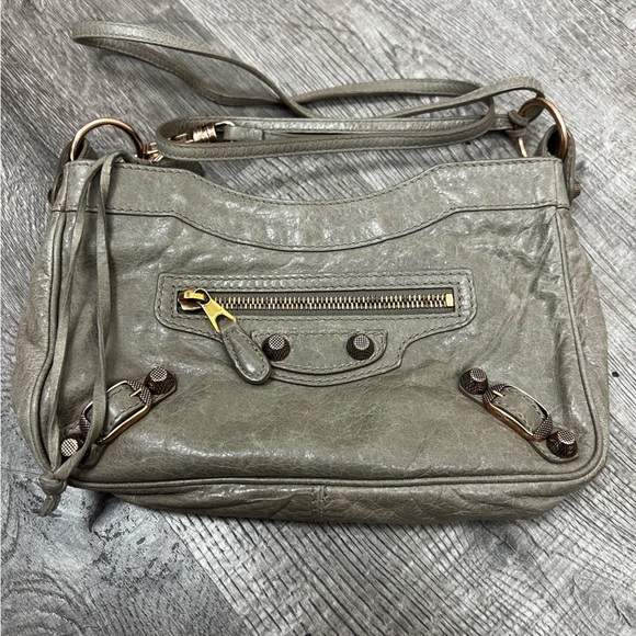 BALENCIAGA Agneau Giant 12 Rose Gold Hip Papyrus Crossbody - Picture 2 of 7